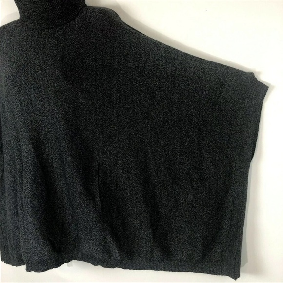 Joie sweater Womens XS Merino Wool Poncho Sweater Jalea B Cowl Neck gray pockets - Picture 2 of 10